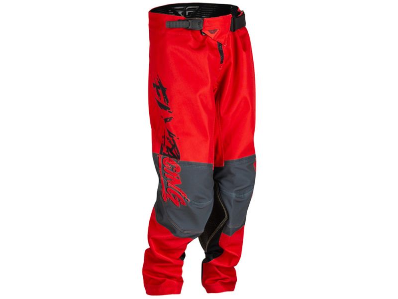 FLY Racing Kinetic Khaos Cross Motorradhose Jugendliche (schwarz / rot / grau)