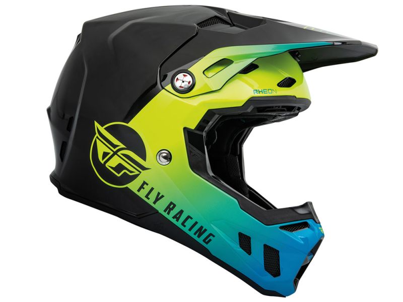 FLY Racing Formula CC Crosshelm (schwarz / blau / gelb)