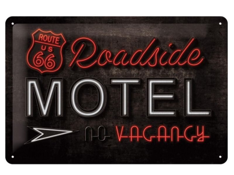 Nostalgic-Arts Route 66 Roadside Motel Blechschild (20x30cm)