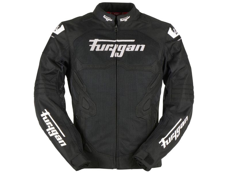Furygan Atom Evo belüftete Motorradjacke (schwarz / weiß)