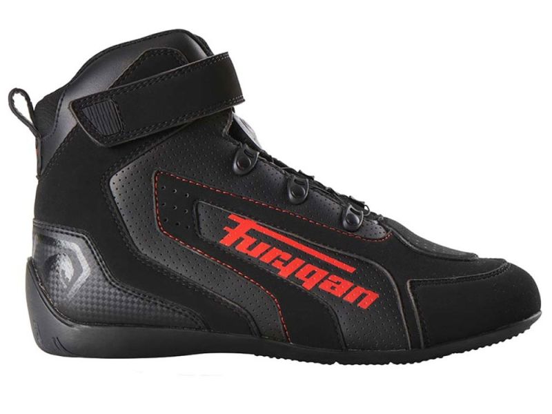 Furygan V4 Easy D3O belüftete Motorradschuhe (schwarz / rot)