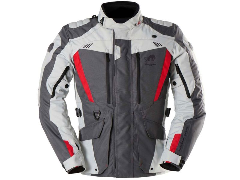 Furygan Apalaches Evo Motorradjacke (grau / perlgrau / rot)
