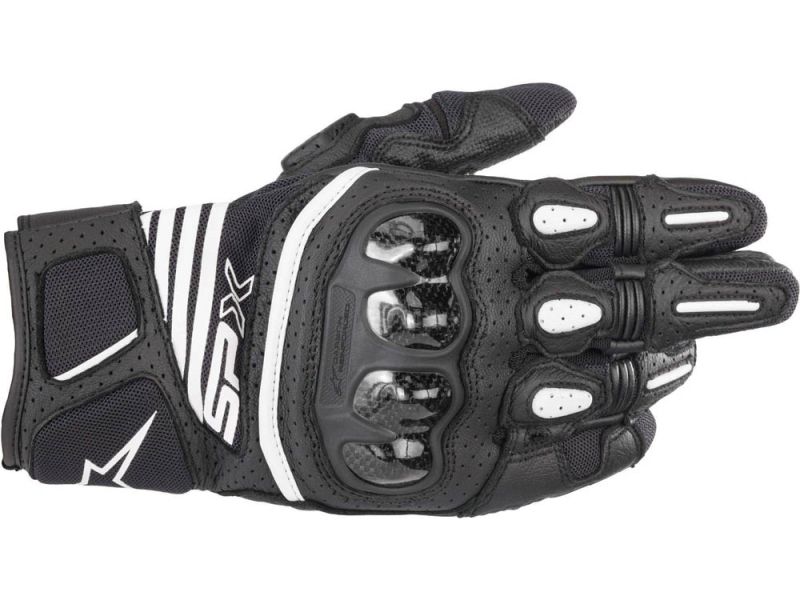 Alpinestars SP-X Air Carbon v2 motorcycle gloves (black / white)