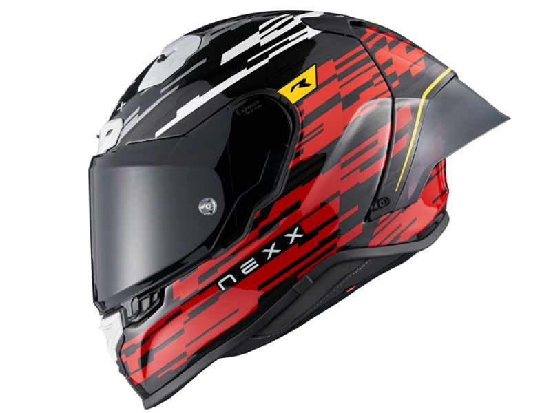 Nexx X.R3R Glitch Racer Motorrad Integralhelm (rot / weiß)