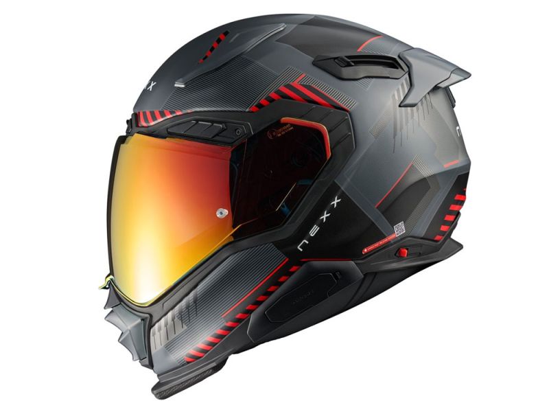 Nexx X.WST3 Fluence MT Motorrad Integralhelm (grau / rot)