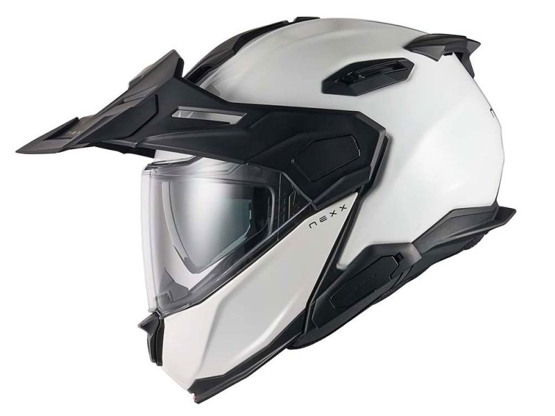 Nexx X.LifeCountry Plain Motorrad Klapphelm (weiß)