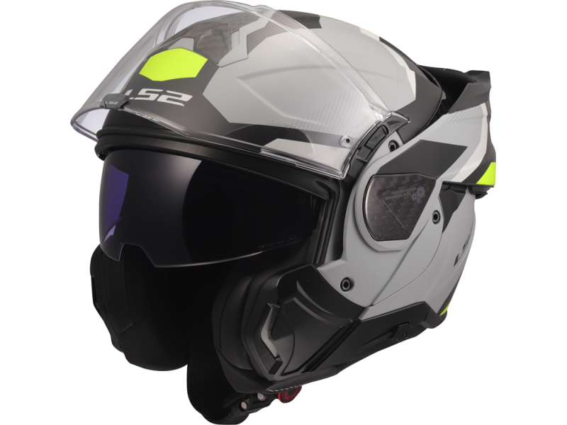 LS2 FF910 Advant II Triple Motorradhelm (Graumatt/Neongelb)