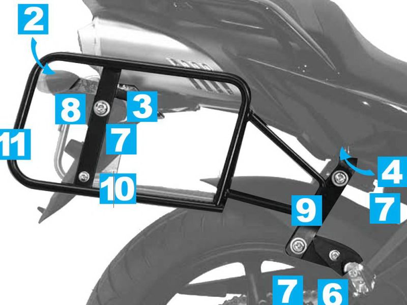 Hepco & Becker Lock-It Kofferträger Yamaha FZ 6 Fazer S2 (silber)