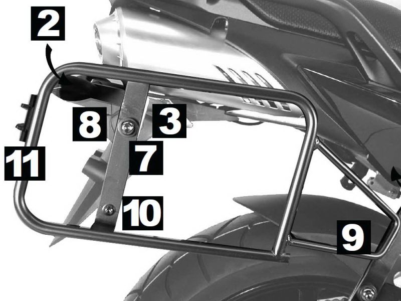 Hepco & Becker Lock-It Kofferträger Yamaha FZ 6 / Fazer (2007-2008 schwarz)