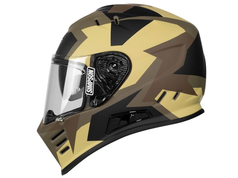 Simpson Venom Motorrad Integralhelm (commanche grün / braun)