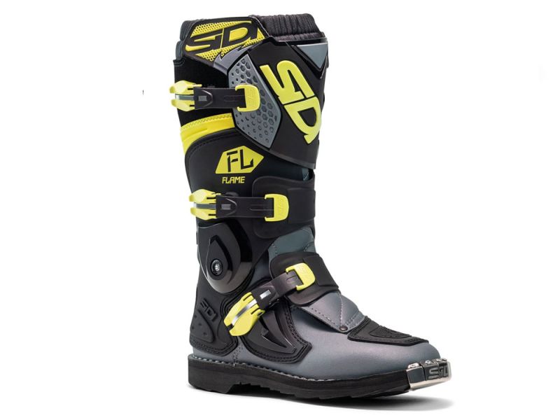 Sidi Flame Motorradstiefel Kids (schwarz / lime / grau)