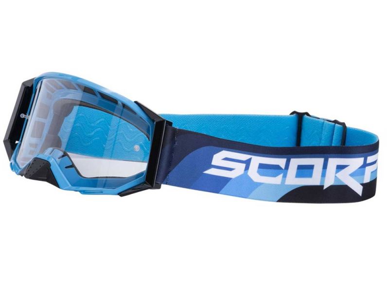 Scorpion Goggle E24 Motorradbrille (blau/schwarz)