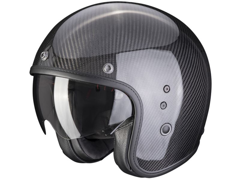 Scorpion Belfast Carbon Evo Solid Jet Helmet (black / carbon)