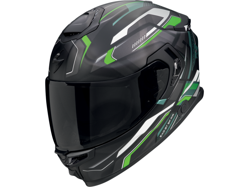 Scorpion EXO-GT SP Air Augusta Motorradhelm (Schwarzmatt/Grau/Grün)