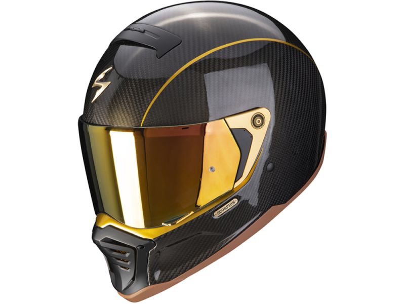 Scorpion Exo-HX1 Carbon SE Solid Full-Face Helmet (black / carbon / gold)