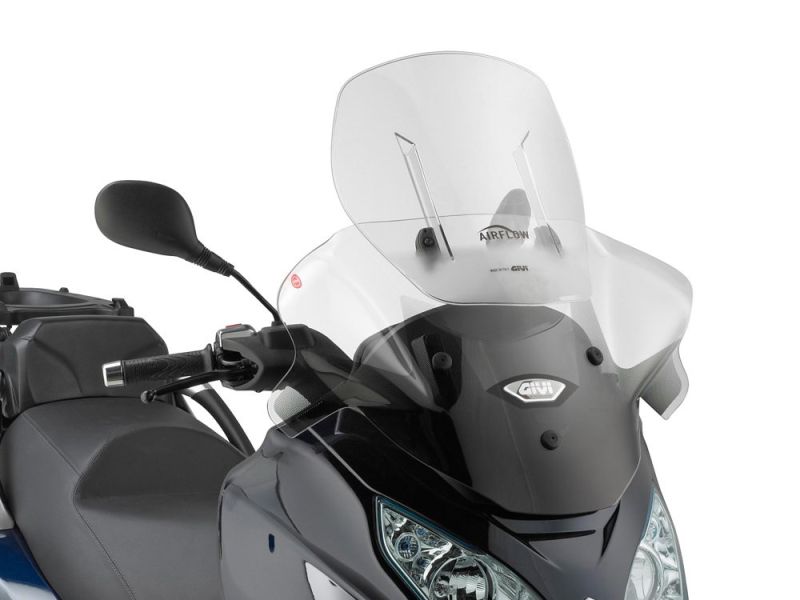 GIVI AirFlow Windshield Piaggio MP3 Touring 300-400 (11) / MP3 Business 500 (12-13) / MP3 Sport 300 500 (12-14) / MP3 Business (12-14) / MP3 300IE 500IE Sport/Business (14-17)