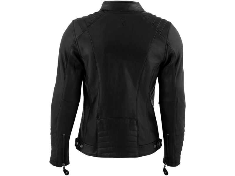Rusty Stitches Amanda Leather Motorcycle Jacket Women (black)
