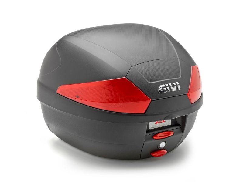 Givi B29 TECH - Monolock Topcase mit Platte (schwarz/rot)