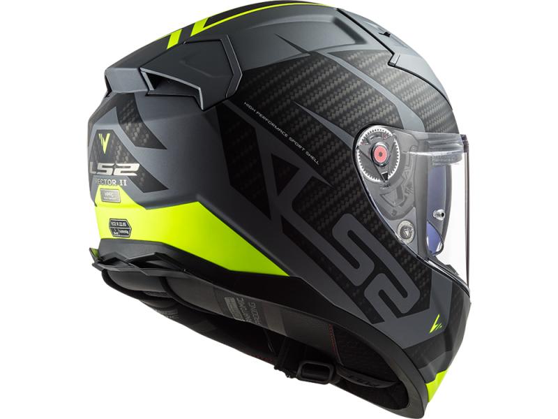 LS2 FF811 Vector II Splitter Full-Face Helmet (titanium matt / yellow)