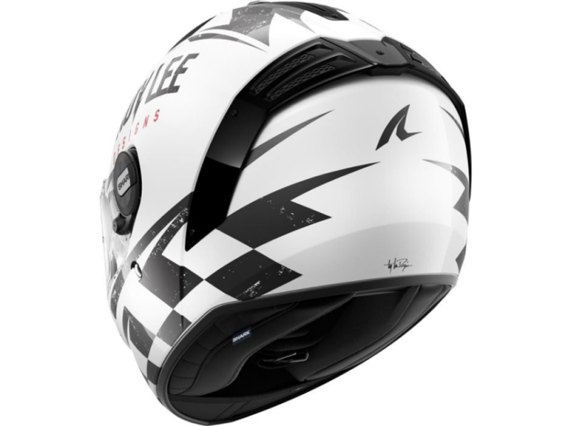Shark Spartan RS Raceshop Fibre Integralhelm (Schwarz/Weiß)