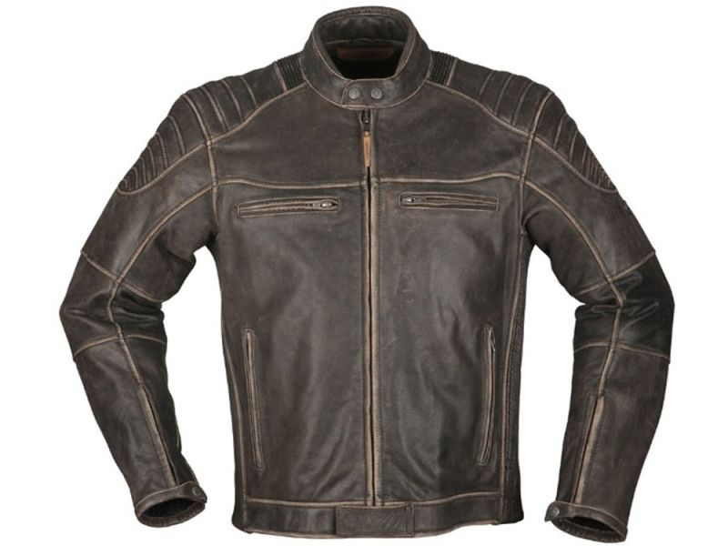 Modeka Vincent Aged Leather Motorcycle Jacket (brown)