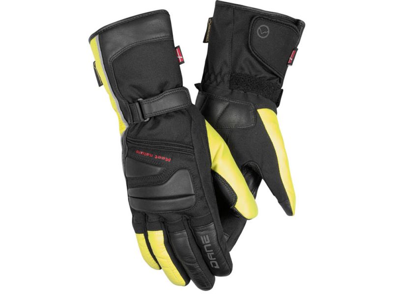 Dane Hoven 2 GTX motorcycle gloves (black / neon yellow)