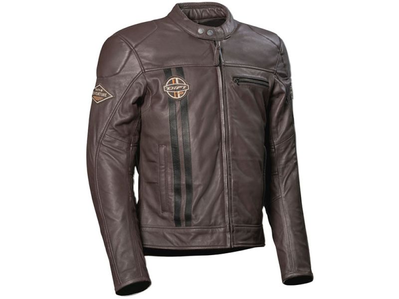 DIFI Boston leather motorcycle jacket (brown / black)