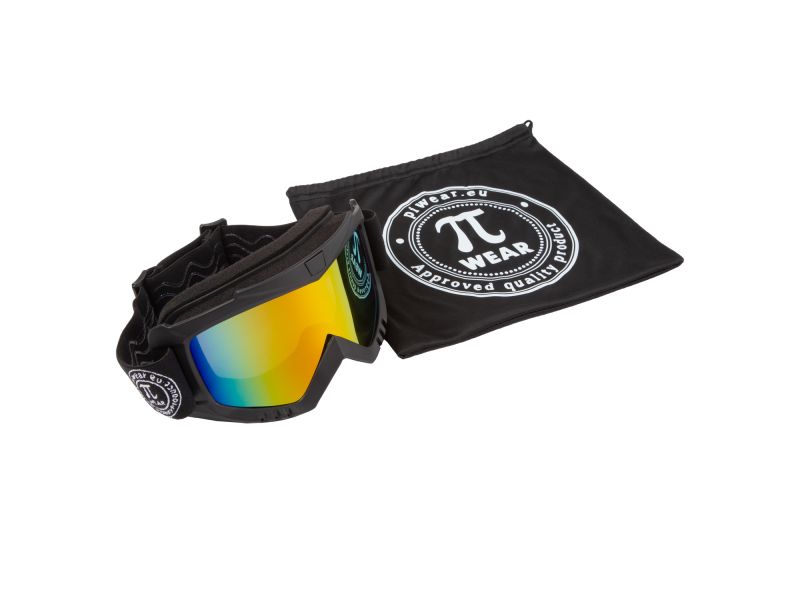 PiWear MX Muddy GM Cross Brille (schwarz/gold verspiegelt)