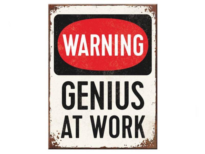 Nostalgic-Arts Genius at Work magnet (6x8cm)