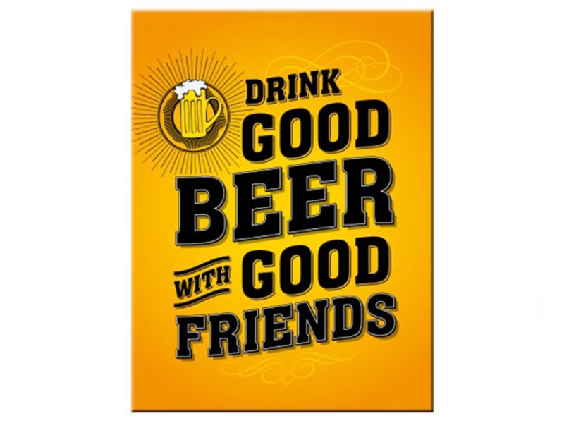Nostalgic-Arts Dink Good Beer magnet (6x8cm)
