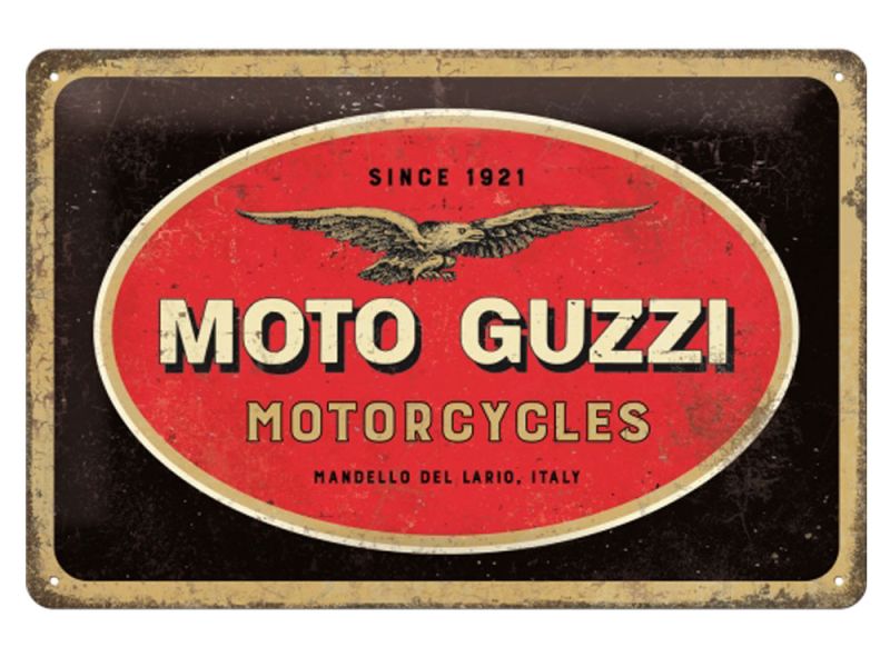 Nostalgic-Arts Moto Guzzi Logo Blechschild (20x30cm)