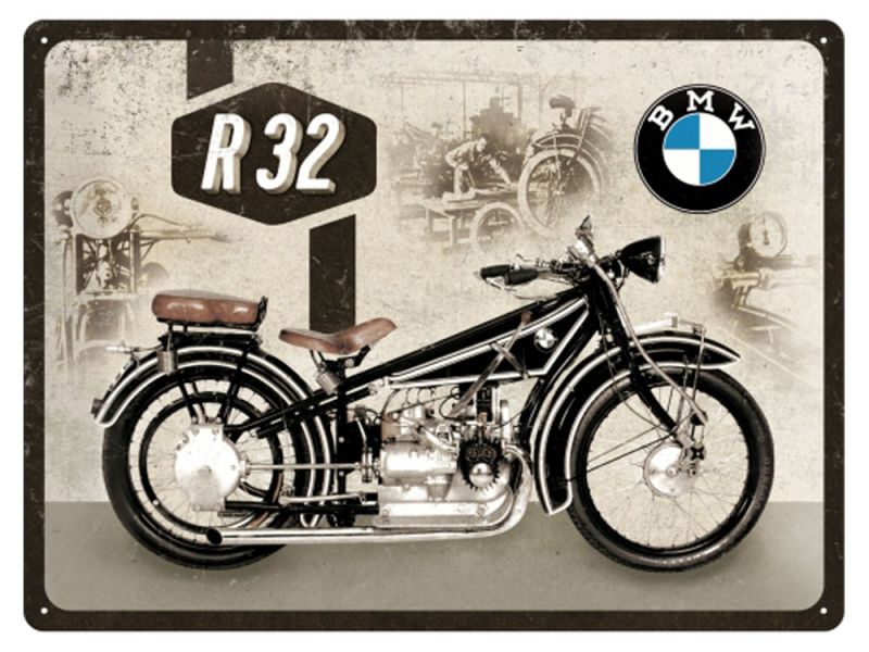Nostalgic-Arts BMW R32 Blechschild (30x40cm)