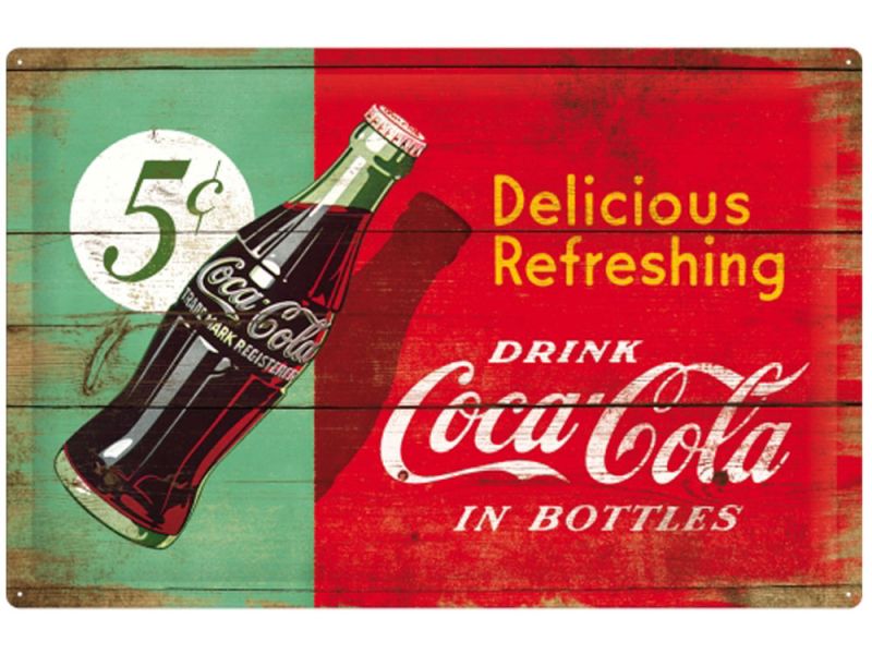 Nostalgic-Arts Coca-Cola Delicious Refreshing Blechschild (40x60cm)