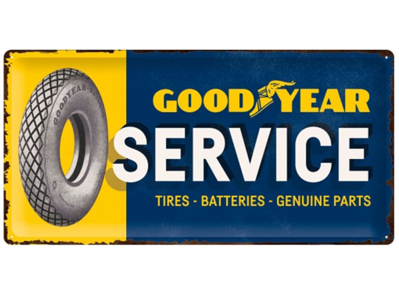 Nostalgic-Arts Goodyear Service Blechschild (25x50cm)