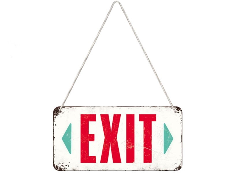 Nostalgic-Arts Exit Hängeschild (10x20cm)