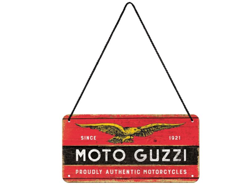 Nostalgic-Arts Moto Guzzi Logo Hängeschild (10x20cm)