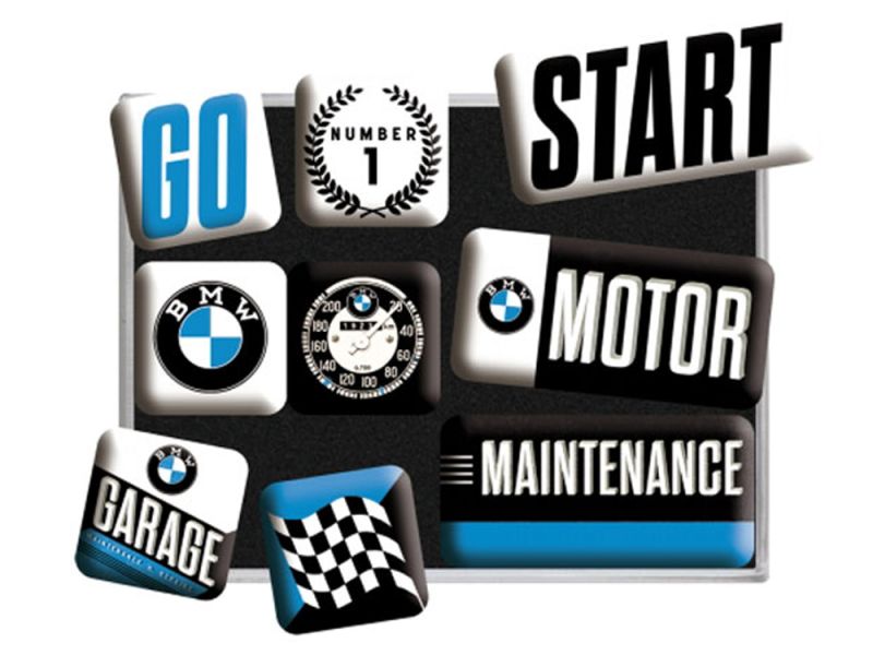 Nostalgic-Arts BMW Motor Magnet Set (9-teilig)