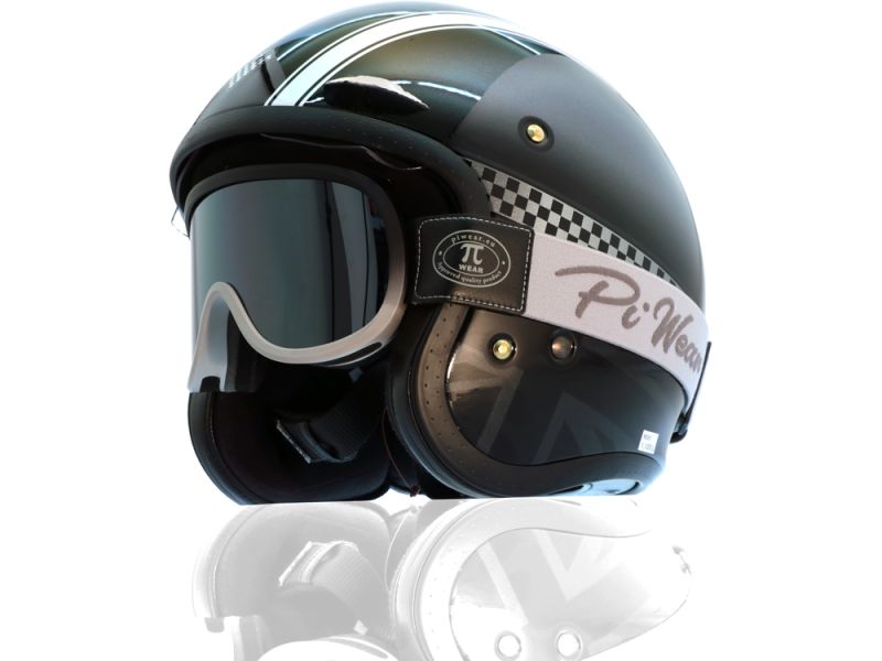 PiWear Arizona FM retro glasses with strap tinted (grey / black)