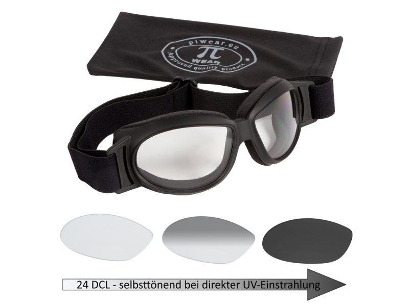 PiWear Black Hills 24 D CL Motorcycle Goggles (self-tinting | black)