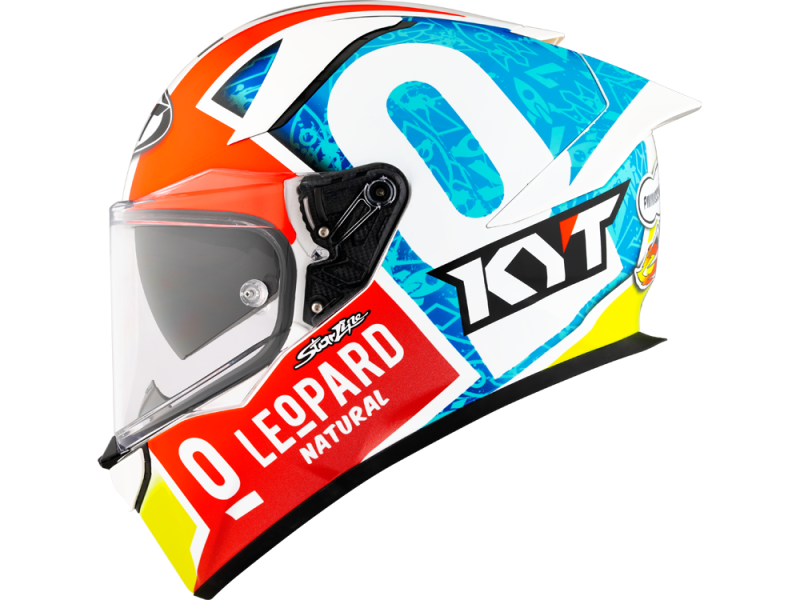 KYT R2R Max Foggia Misano 2021 Replica Integralhelm (Weiß/Blau/Grün/Rot)