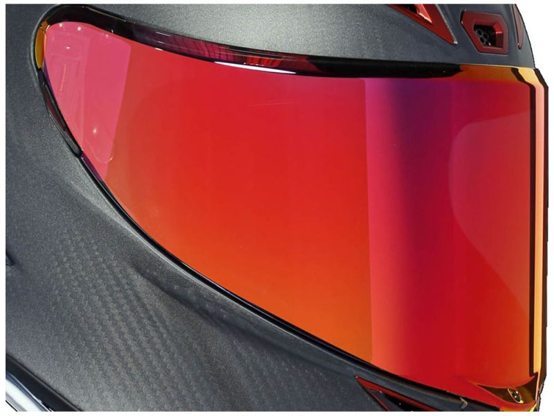 AGV Visor for Race 3 / Pista GP-R / Pista GP-RR / Corsa-R (red | mirrored)