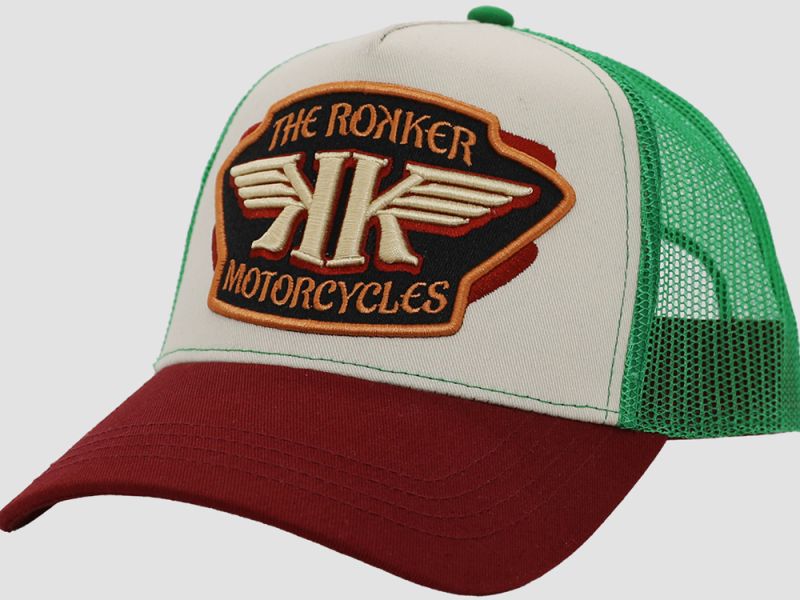 Rokker KK Club Trukker Basecap (Beige/Grün/Rot)