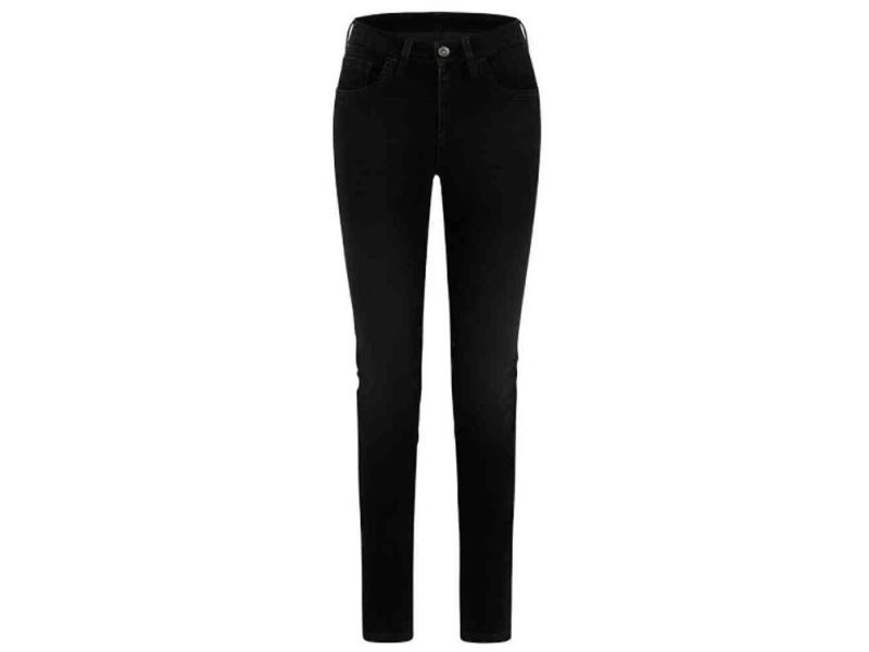 Rokker Jeans RT Mid Waist Slim Lady incl. Protektoren (Schwarz)