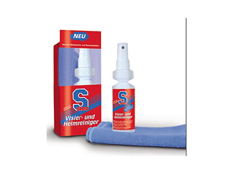 S100 Visor and Helmet Cleaner incl. microfibre cloth (100ml)