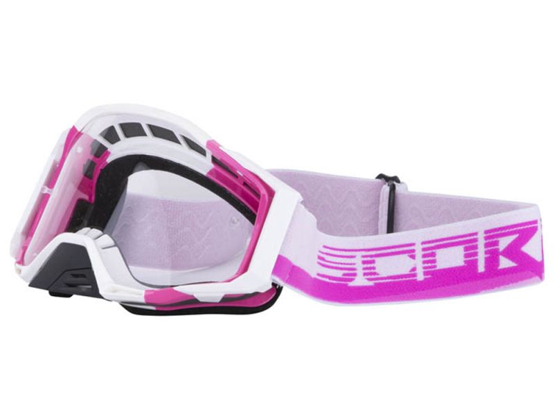 Scorpion E21 Motorcycle Goggles (pink / white)