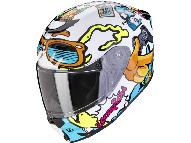 Scorpion EXO-JNR Air Fun Kinderhelm (Weiß/Blau)