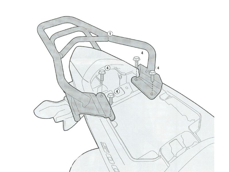 GIVI Monolock SR Gepäckbrücke Honda CBR 500 R (2013-) CB 500 F (2013-)