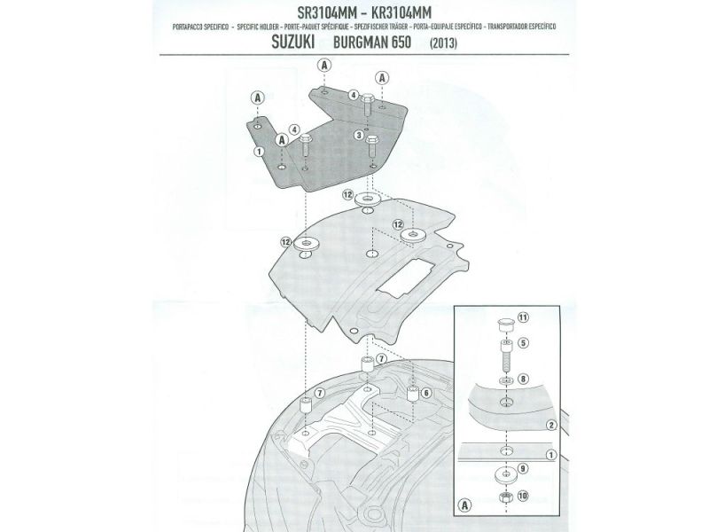 GIVI Monolock SR Gepäckbrücke Suzuki AN 650 Burgman (2002-)