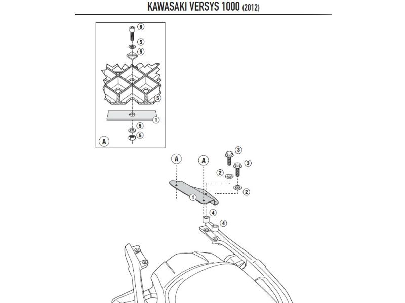 GIVI Monolock SR Gepäckbrücke Kawasaki Versys 1000 (2012-)