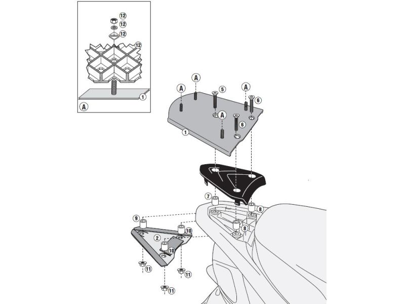 GIVI Monolock SR Gepäckbrücke Piaggio FLY 50 / 125 (2012-)